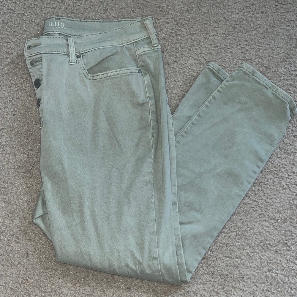 a.n.a Slim Skinny Jeans Sage Green